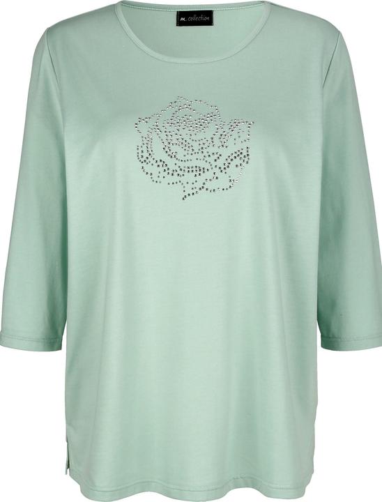 Image du produit Meyermode T-Shirt, Rosen-Motiv, Rundhals, 3/4-Ärmel (42)