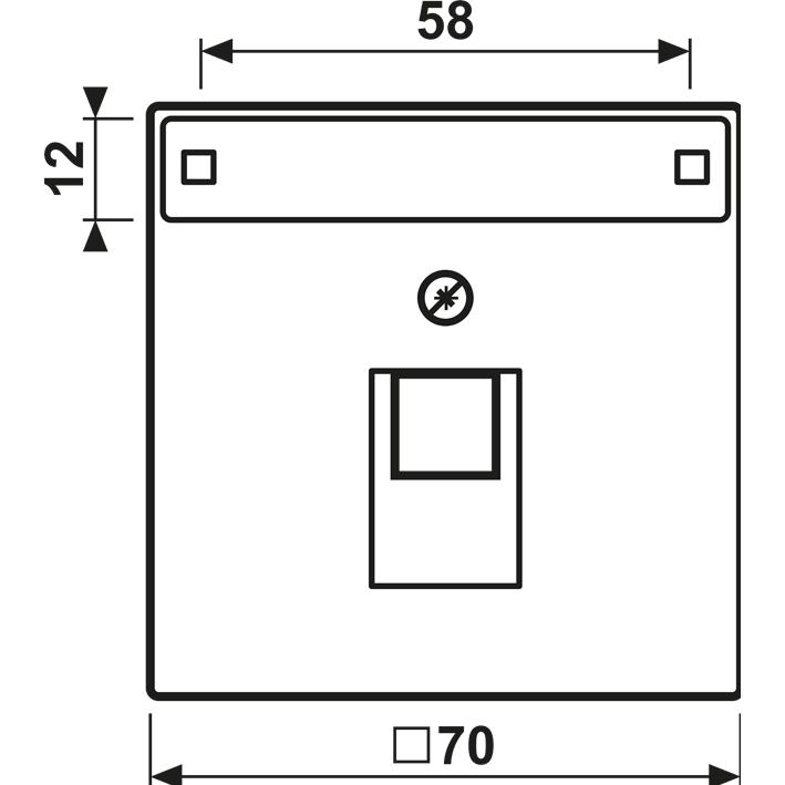 Thumbnail - JUNG, Zubehör Schalterprogramm, Zentralplatte UAE/IAE 1f LS ms mt ME2969-1NAUAAT