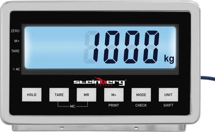 Actual product image Steinberg Floor scale - 1000 kg / 0.2 kg - 1200 x 1200 mm - LCD