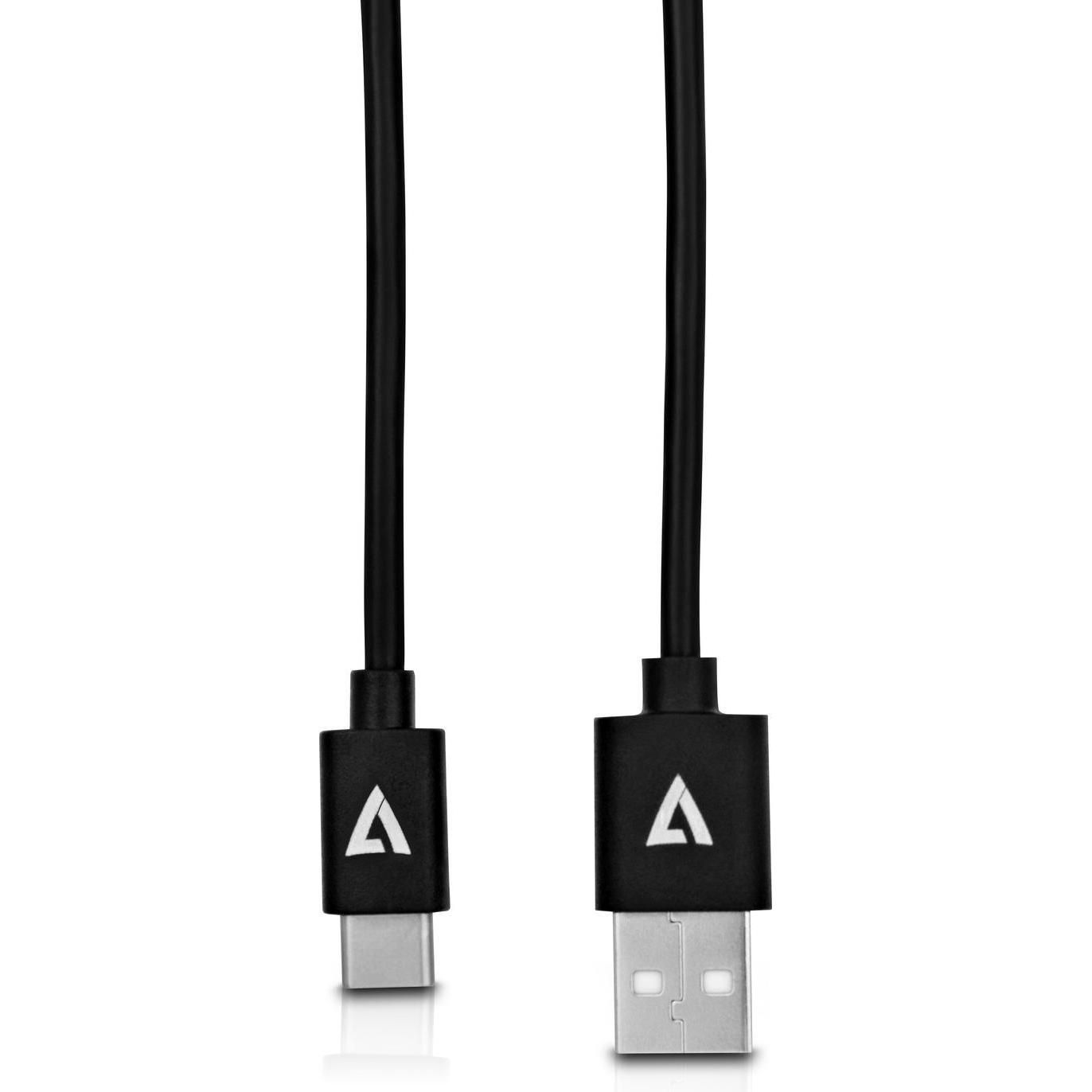 V7 USB A zu USB-C (2 m, USB 2.0), USB Kabel