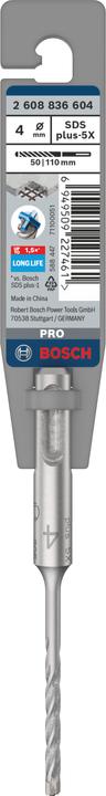 Actual product image Bosch Professional Zubehör PRO SDS plus-5X hammer drill bit, 4 x 50 x 110 mm (4 millimetres)