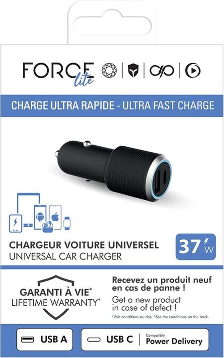 Produktbild Force Power Duales 37-W-PD-Autoladegerät