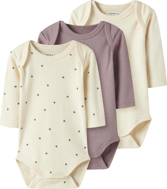 Actual product image Name it Nbfbody 3p Ls Heart Noos (50)