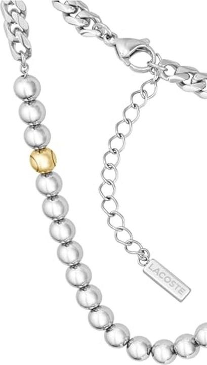 Actual product image Lacoste - Stylish steel necklace Orbe 2040335 (Stainless steel)