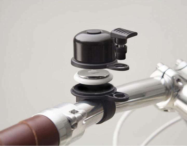 Immagine prodotto Hama Fahrradklingel AirBell, mit AirTag-Halter, Ø 2,2 cm, 85 dB (00185831)