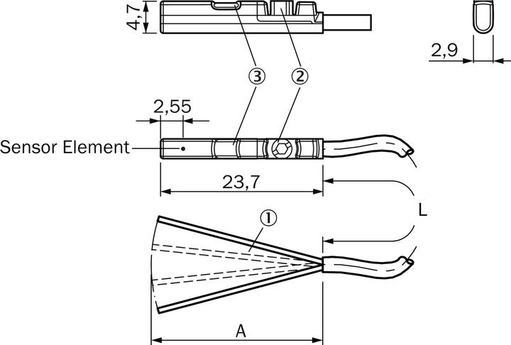 Produktbild Sick Sensor für C-Nut-Zylinder (Sensor)
