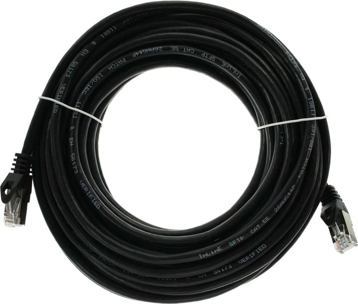 Actual product image InLine Patch cord Cat.5e SF/UTP black 30m (SFTP, CAT5e, 30 m)