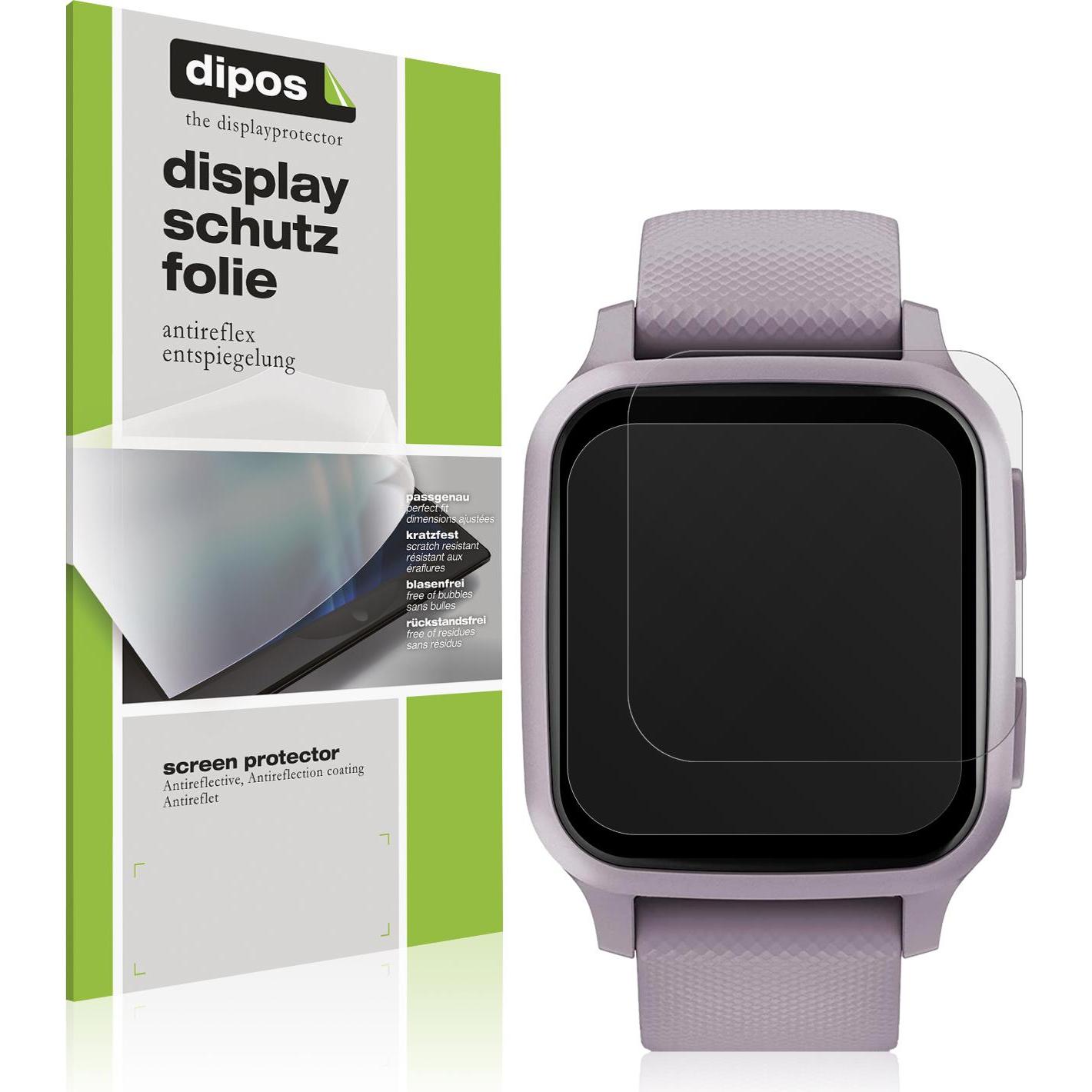 Dipos Displayschutzfolie Antireflex, Smartwatch Schutzfolie, Transparent