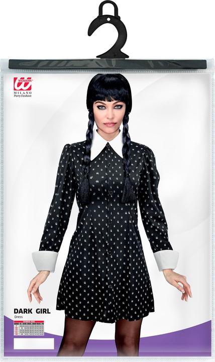 Actual product image Widmann Adams Family Wednesday ladies costume black and white (XL)