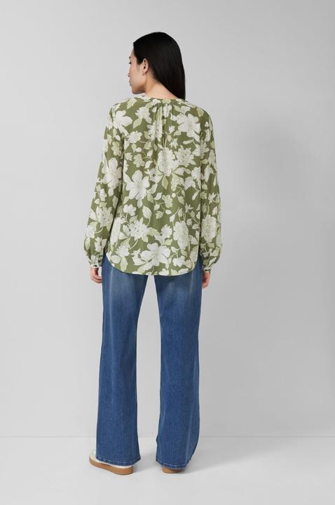 Immagine prodotto s.Oliver Bluse Fliessende Viskose-Bluse mit Raffung und Allover-Muster (34)