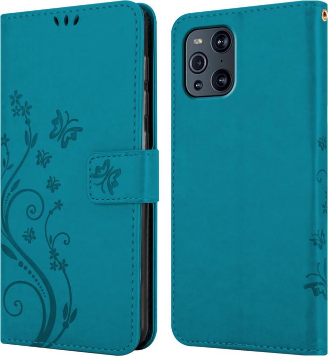 Produktbild Cadorabo Flower Book Hülle (Oppo Find X3 Pro)