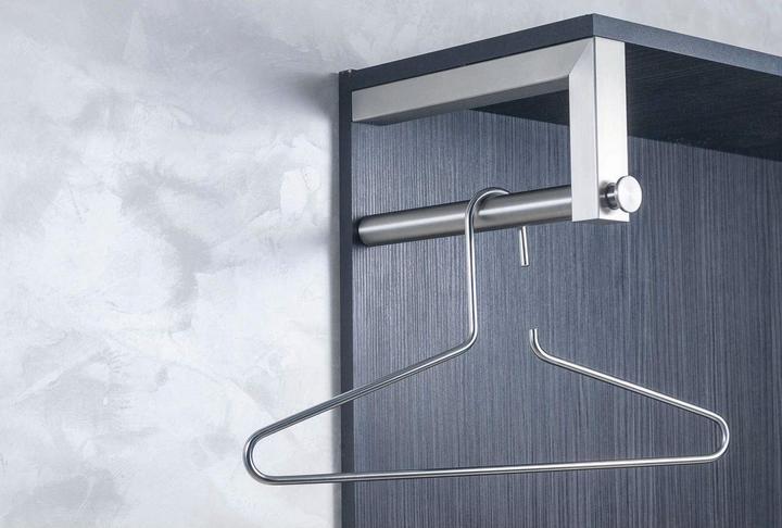 Produktbild Simausrom Garderobenbügel Tora ausziehbar Breite 300 mm, Höhe 150 mm, Edelstahl gebürstet