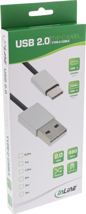 Produktbild InLine USB A – USB C (5 m, USB 2.0)