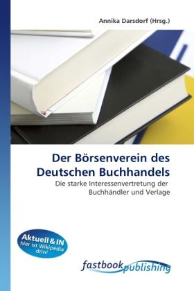 Produktbild FastBook Publishing Der Börsenverein des Deutschen Buchhandels (Deutsch, 2010)