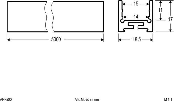 Produktbild EVN-Lichttechnik Alu-Profil (500 cm, Outdoor)