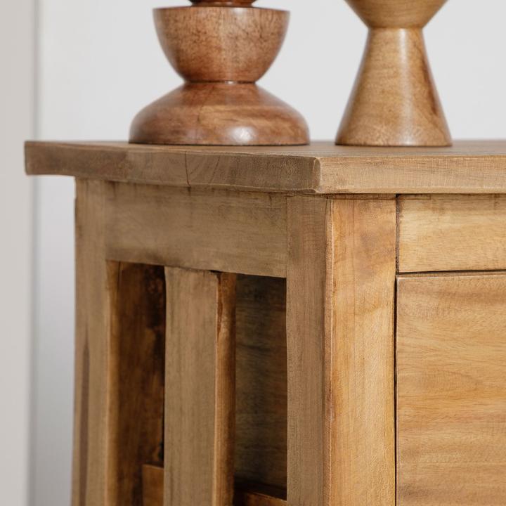 Image du produit IDIMEX Nachttisch TOURNETTE mit Schublade und 2 Körben – Mahagoni