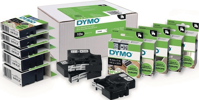 Produktbild Dymo S0720680 Standardband (0.90 cm, Schwarz, Weiss)