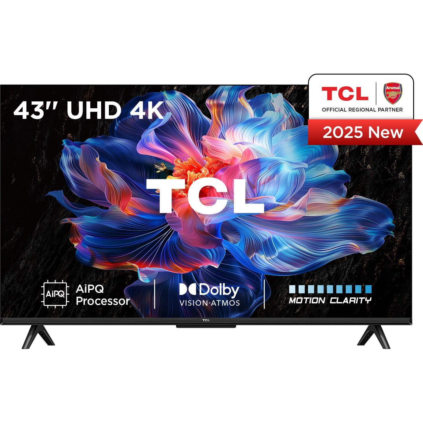TCL 43V6C (43", 4K, 2025), TV, Argento