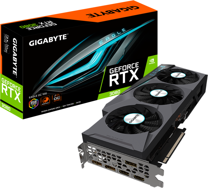 Actual product image Gigabyte GeForce RTX 3080 EAGLE OC (10 GB)