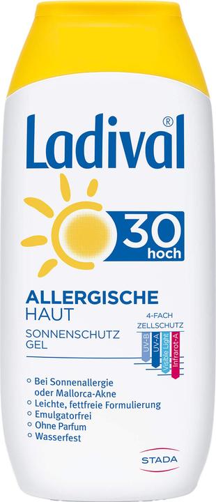 Ladival Allergic Skin SPF 30 Sun Protection Gel, 200 ml Gel (Suntan cream, SPF 30, 200 ml)
