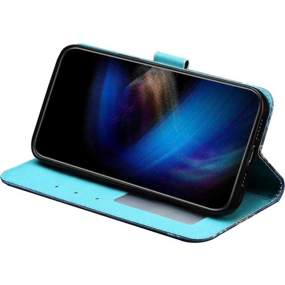 Thumbnail - Cover-Discount Galaxy A35 - Etui Glitzer Effekt Schmetterlinge (Samsung Galaxy A35), Smartphone Hülle, Mehrfarbig
