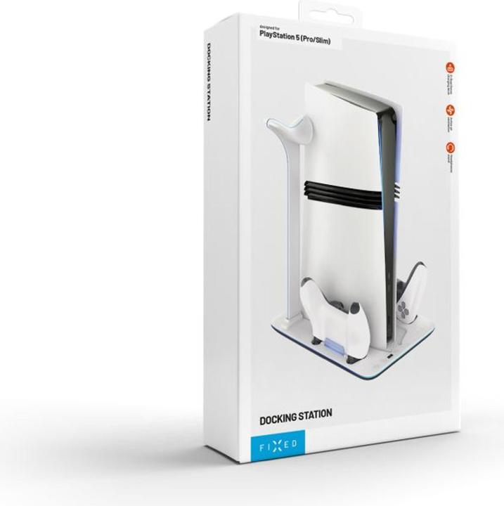 Actual product image Fixed Docking Station for PlayStation 5 (Pro/Slim), black and white (PS5)