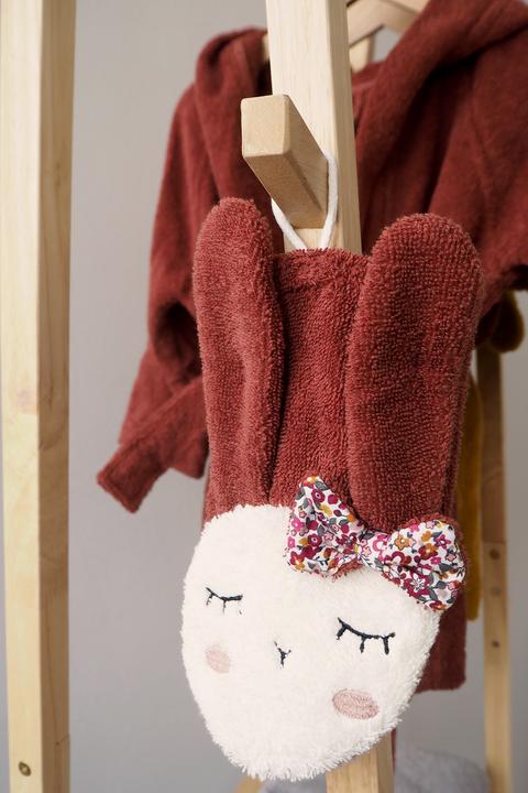 Image du produit Kikadu Gant de toilette Rabbit rost (GOTS)