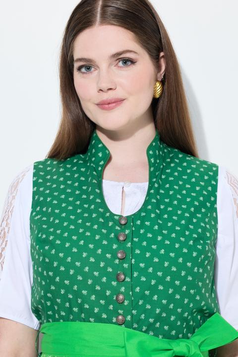 Produktbild Ulla Popken Dirndl, Stehkragen, Schmuckknöpfe, ärmellos (48)