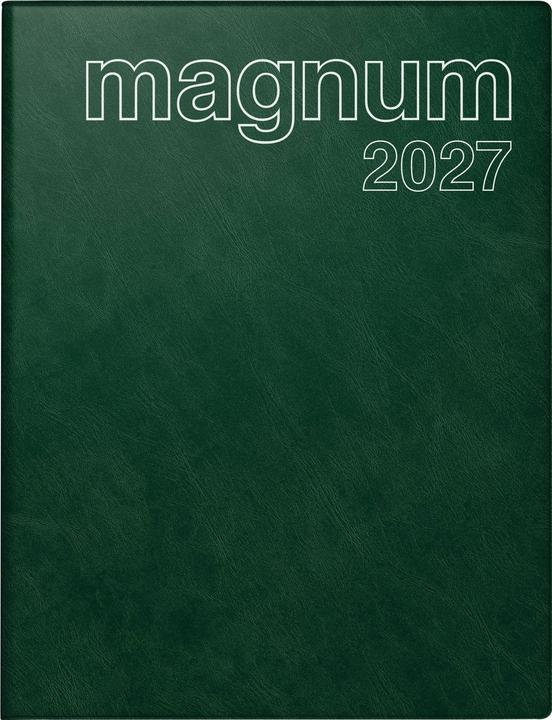 Produktbild rido/idé 7027042587 Buchkalender Mod. magnum 2027 183×240 mm, Kunststoff, dunkelgrün