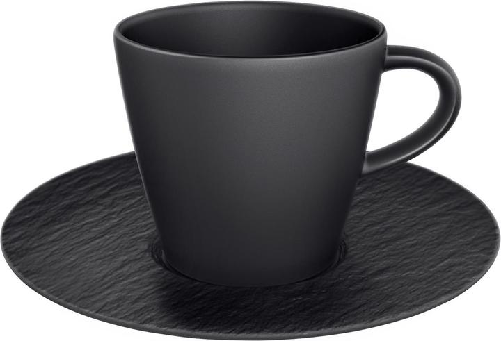 Villeroy & Boch Tazza da caffè e piattino 2 pezzi Fabbricazione Rock blanc (220 ml, 2 x)