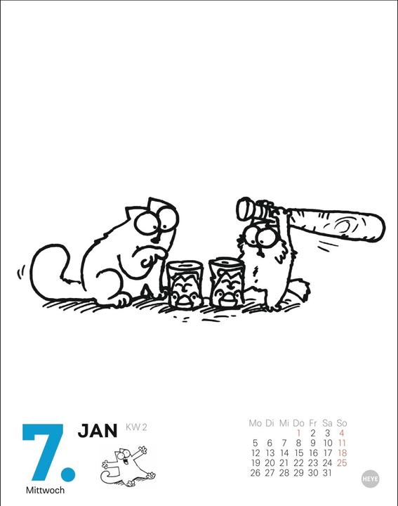 Produktbild Simons Katze Tagesabreisskalender 2026 (11 x 14 cm, Harter Einband, Deutsch)