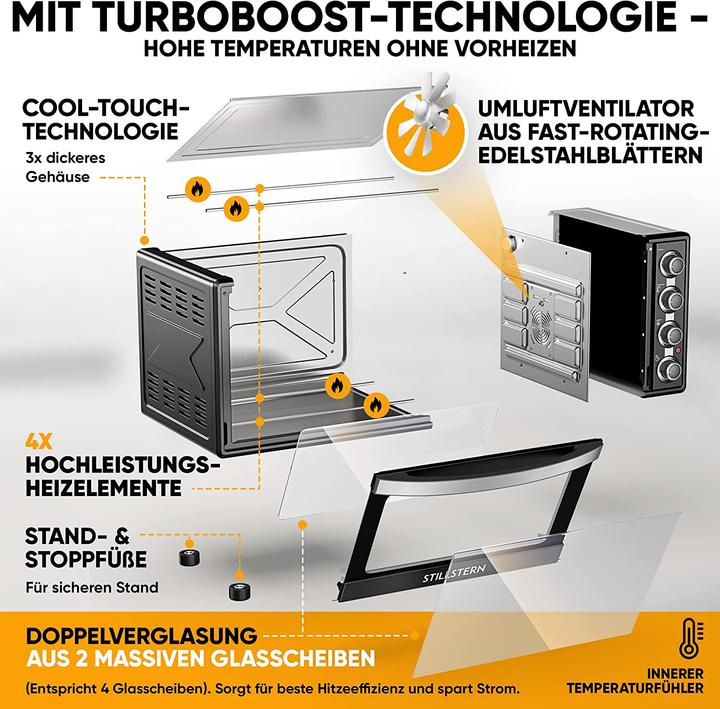 Image du produit Stillstern Mini-four à convection 60L
