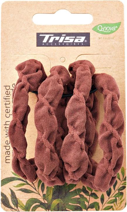 Immagine prodotto Trisa Cravatta per capelli We Care 5 cm marrone 4 pezzi (Elastico per capelli)