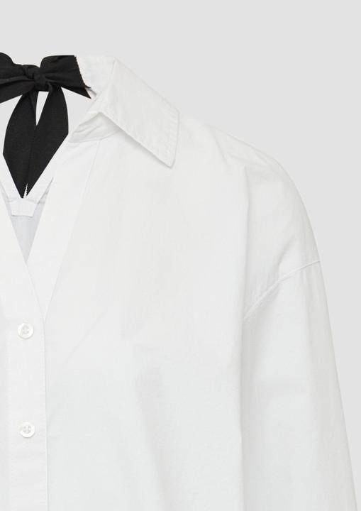 Actual product image S.Oliver Bluse Popeline-Bluse im Relaxed Fit mit Schleife (48)