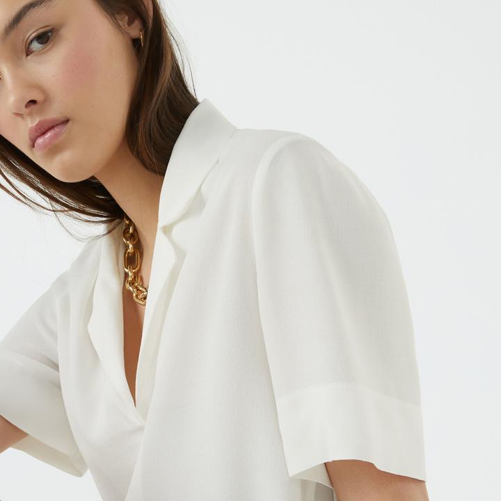 Produktbild La Redoute Collections Kurzärmelige Bluse mit Reverskragen (50)