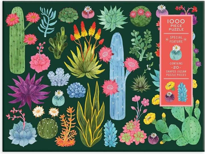 Actual product image Abrams & Chronicle Desert Flora 1000 Piece Puzzle with Shaped Pieces (1000 pieces)