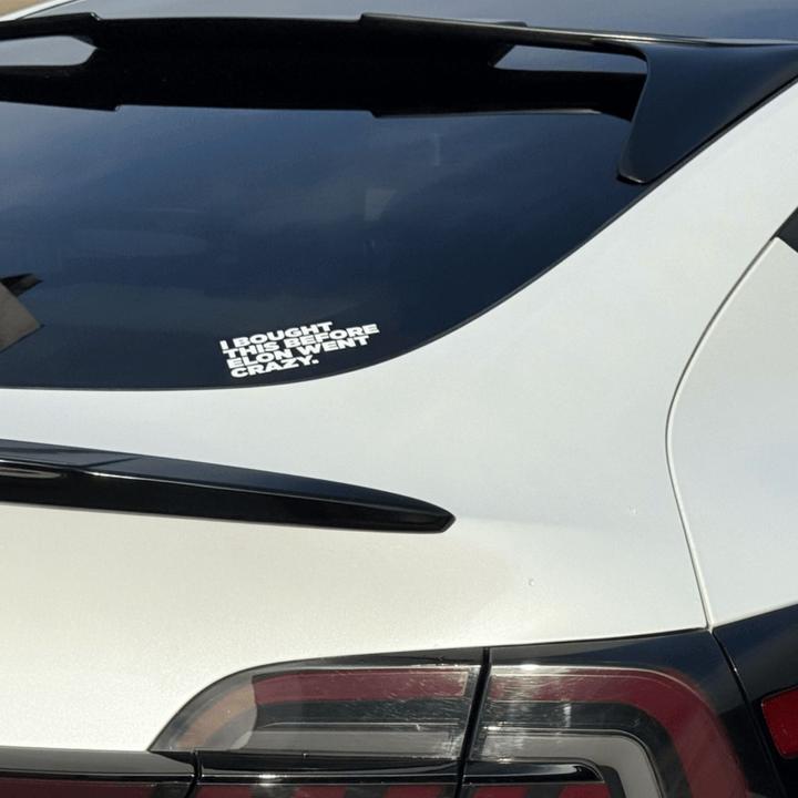 Produktbild Vds Tesla Autoaufkleber "I bought this before Elon went crazy"