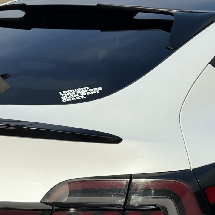 Produktbild Vds Tesla Autoaufkleber "I bought this before Elon went crazy"