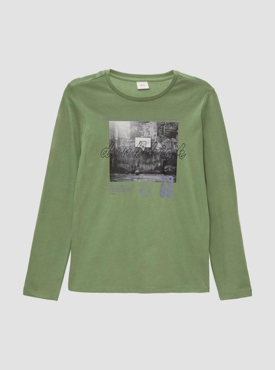 Produktbild s.Oliver T-Shirt Langarmshirt mit Frontprint (L)