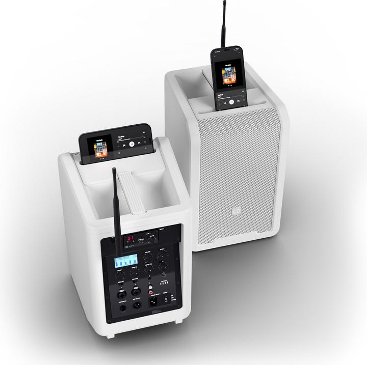 Image du produit LD Systems ANNY® 8 HHD B8 W - Enceinte de sonorisation portable Bluetooth® avec batterie, table de mixage et (Actif, 1x 80 W)