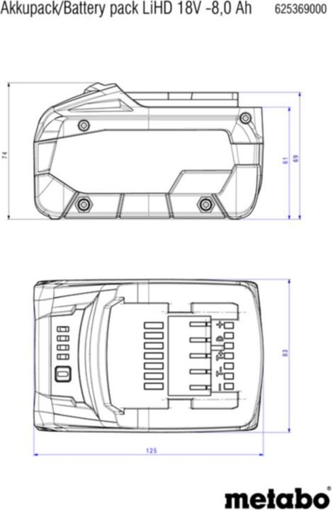 Produktbild Metabo Akkupack (18 V)