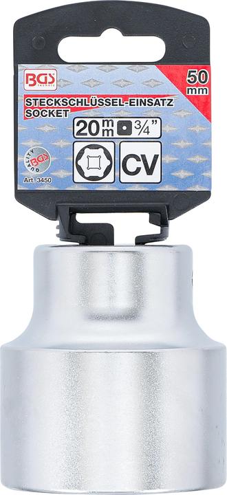 Actual product image BGS Socket, Hexagon 20 mm (3/4") Drive 50 mm (50 mm)