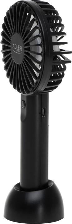 Actual product image Adler Fan Mini USB Fan | AD 7338 | Desk fan | Black | Diameter 7 cm | Number of speeds 3
