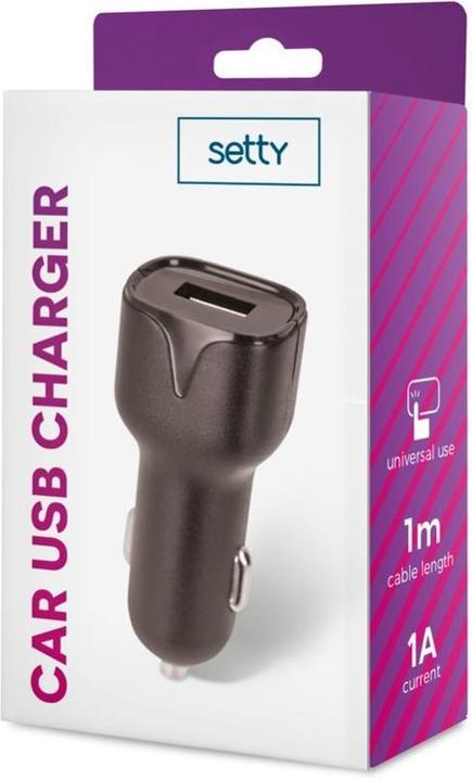 Produktbild Setty Autoladegerät 1x USB 1A schwarz