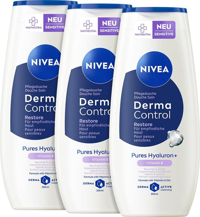 Produktbild NIVEA Derma Control Restore Pflegedusche Trio (750 ml)
