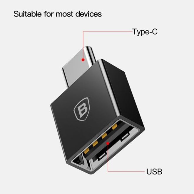 Actual product image Baseus Exquisite OTG (USB Type C, USB-A)