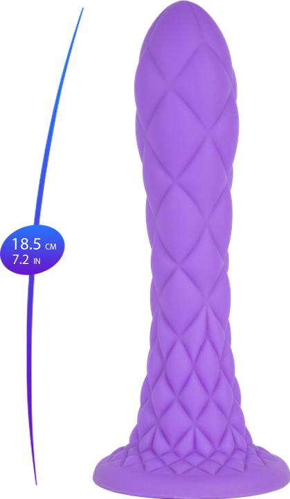 Actual product image Silexd Dreamy Dildo Fantasy Flüssigsilikon Thermoreaktiv Violett 18,5 Cm