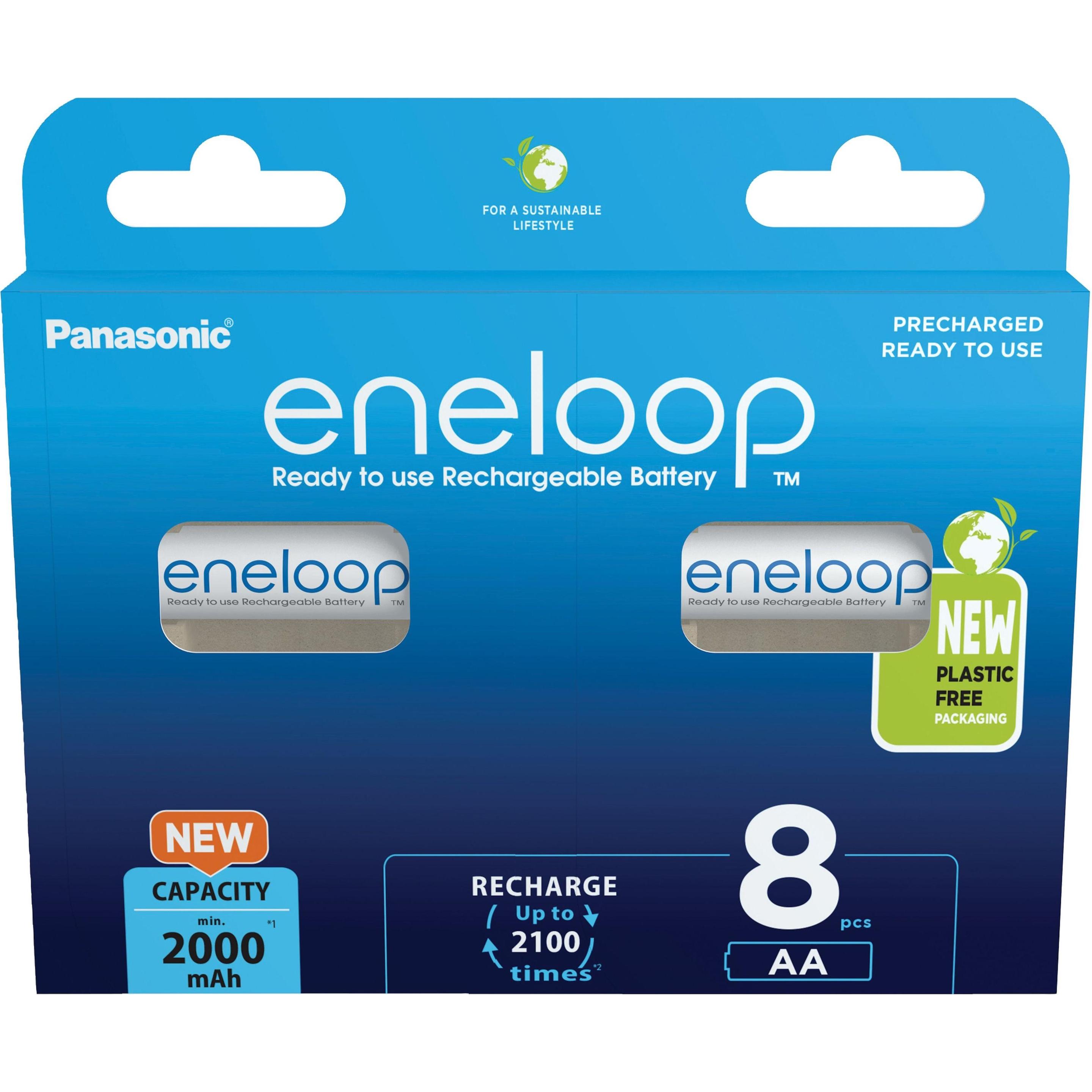 Panasonic eneloop (8 Stk., AA, 2000 mAh), Batterien + Akkus