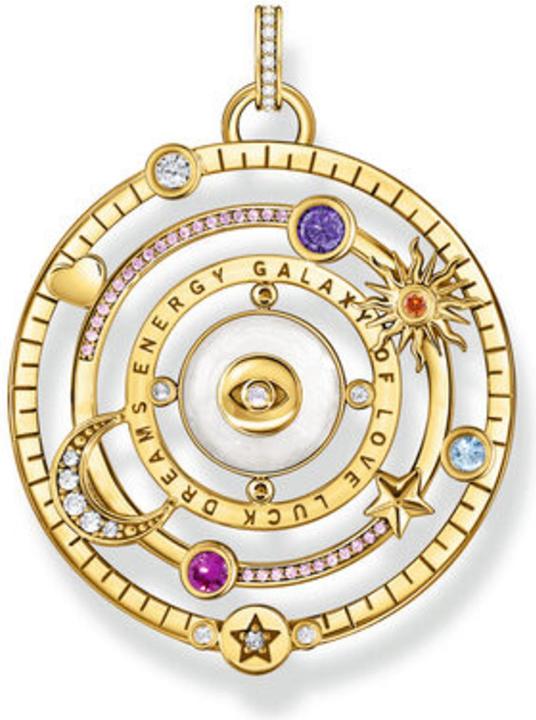 Immagine prodotto Thomas Sabo Ciondolo emisfero con pietre colorate a forma di occhio placcato oro (Smalto, Smalto/argento, Argento 925)