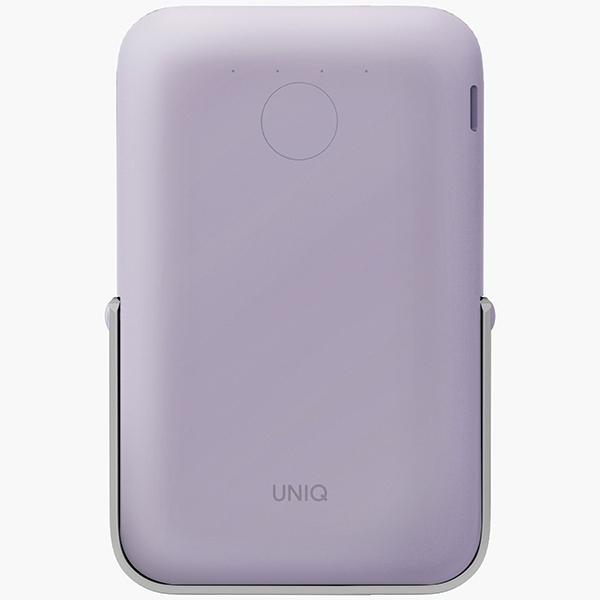 Actual product image Uniq Powerbank Hoveo 5000mAh USB-C 20W PD Fast charge Wireless Magnetic liliowy/lilac lavender (5000 mAh, 20 W)